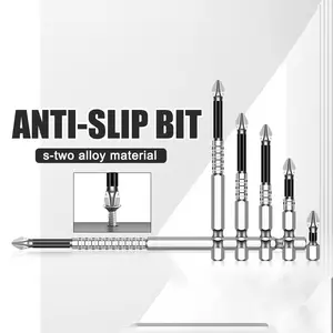 K5Anti-Slip BitStrong MagnetPhillips Head for Handheld Drills/Electric Screwdrivers High Hardness with Set Driver Impact drillbit magnetic screwdriver bit cross non-slip excavator tools titanium alloy driver bit screwdriver set precision lmpact sickle