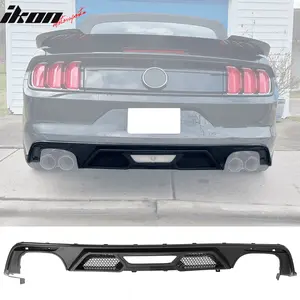 Rear Diffuser Bumper for Ford Mustang 2015-2017 GT500 Style Gloss Black PP