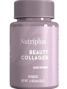 FARMASI Nutriplus Beauty Collagen Dietary Supplement - 30 Tablets, Gluten-Free, Dairy-Free, No Preservatives, No Artificial Colors, No Artificial Flavors, for Skin Care