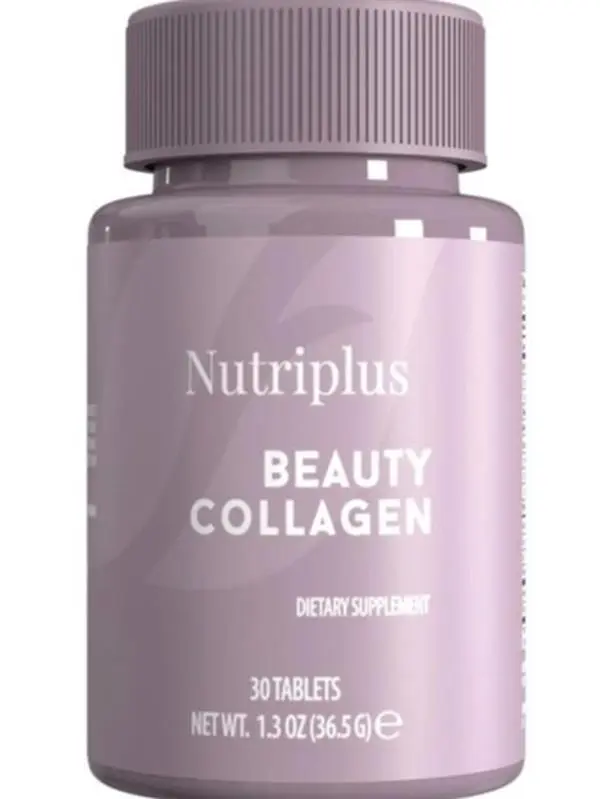 FARMASI Nutriplus Beauty Collagen Dietary Supplement - 30 Tablets, Gluten-Free, Dairy-Free, Natural Vitamin-Infused, Acid-Infused, No Preservatives/Artificial Colors/Flavors, Healthy for Skin, Hair & Nail Care