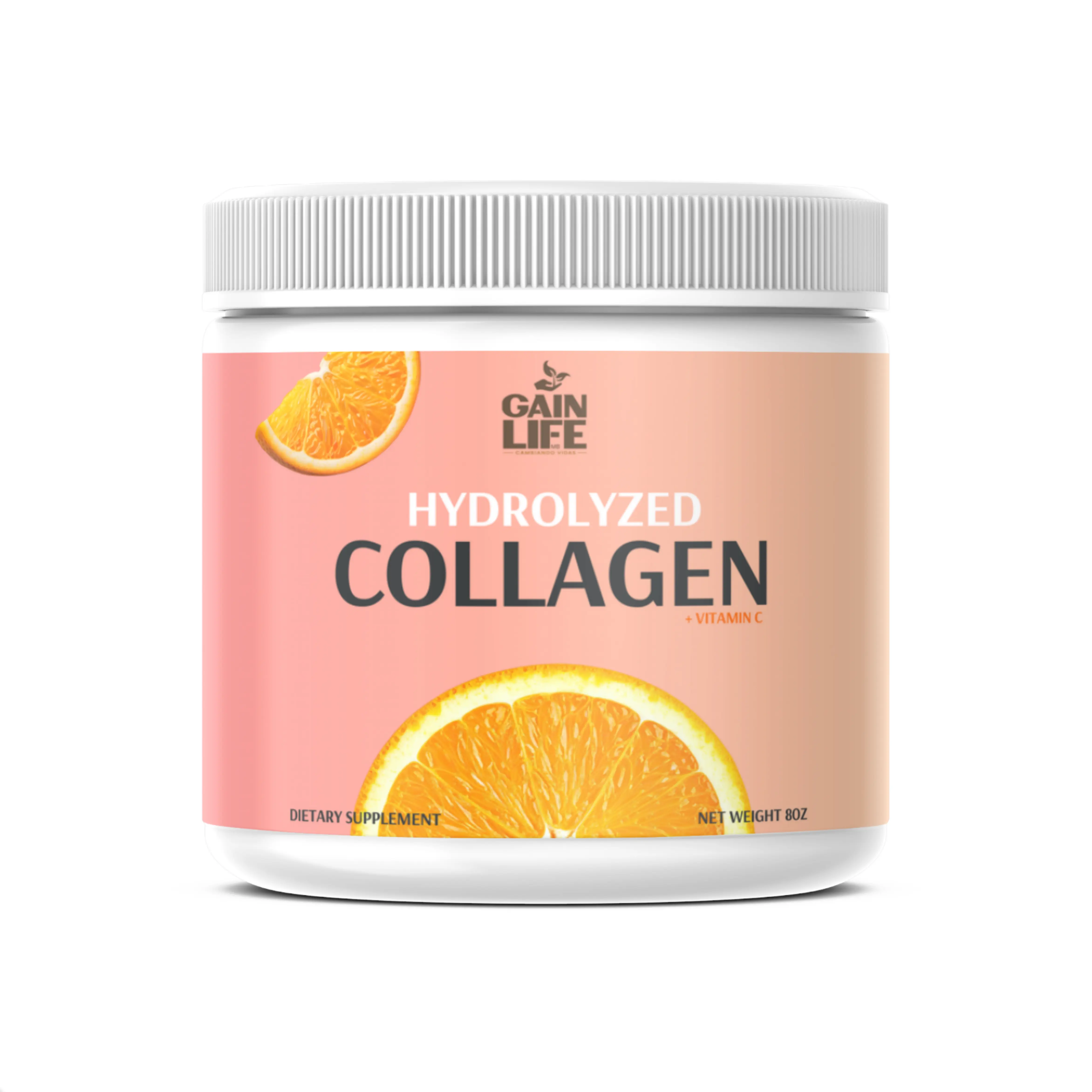 Gain Life Hydrolyzed Collagen + Vitamin C Drink Mix Powder Dietary Supplement