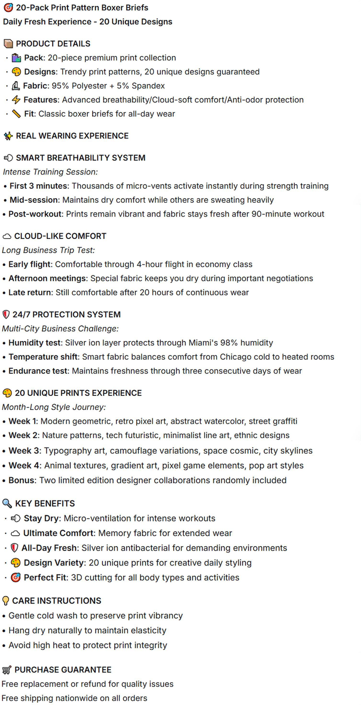 KJFISTMU 20-piece men's boxer briefs, random print set, men's elastic boxer briefs, soft and comfortable, close-fitting and breathable boxer briefs, a gift for husband or son