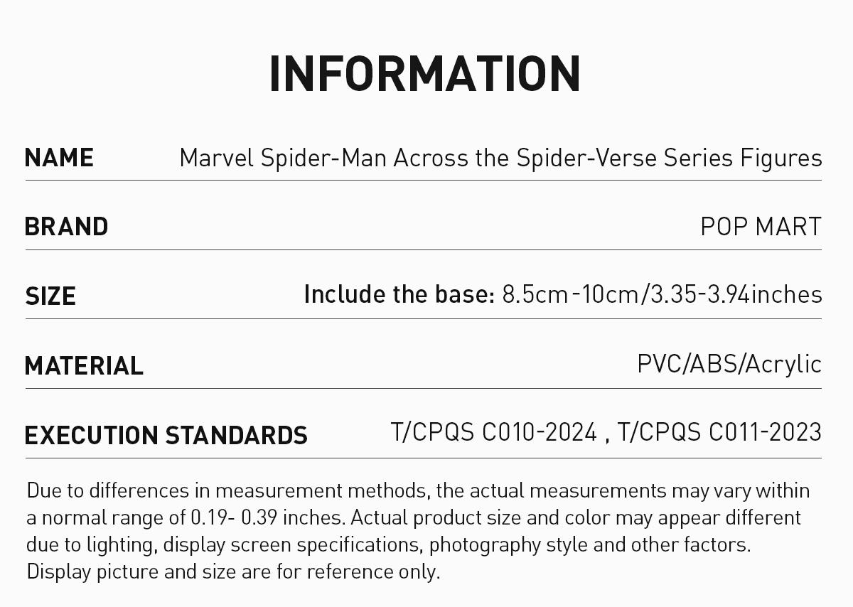 POP MART Marvel Spider-Man Across the Spider-Verse Series Figures POP MART Marvel Spider-Man Across the Spider-Verse Series Figures