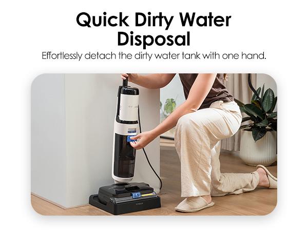 Tineco FLOOR ONE S6 Stretch Steam Corded Wet Dry Vacuum Steam Mop All-in-One, Tineco BoostSteam, 320℉ High-temp Steam Cleaning, 180° Lay-Flat, Anti-Tangle Design, FlashDry Self-cleaning