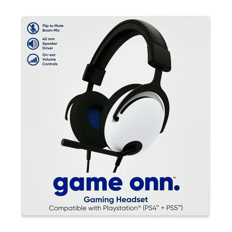 REFURBISHED Onn Cabled Gaming Headset - Computer Headset for PC & Console Gaming Use
