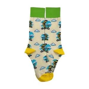 Banana Scooter Socks from the Sock Panda (Adult Small - Shoe Sizes 2-5)
