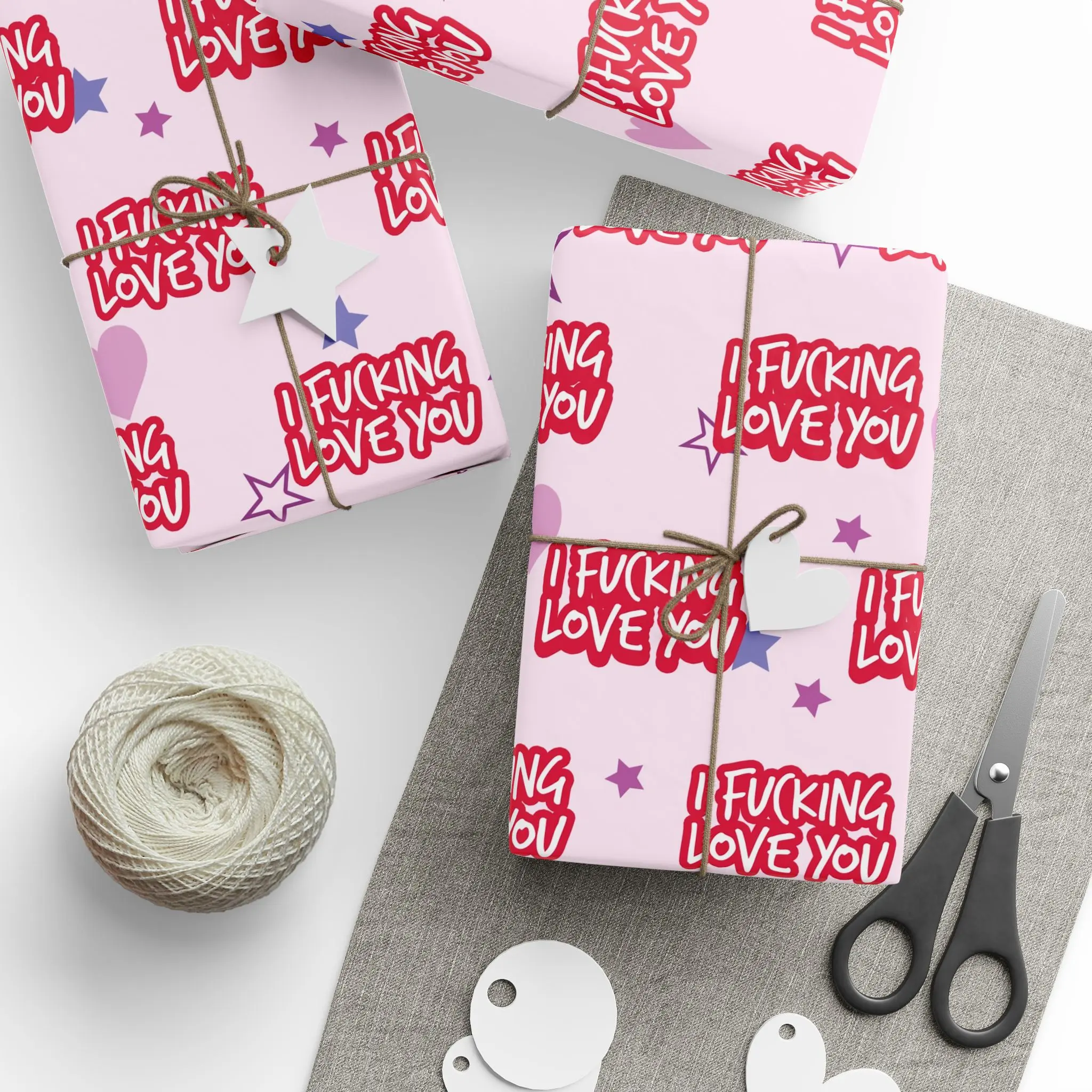 I Fucking Love You Wrapping Paper, Valentine I Fuckin Love You Wrapping Paper, Cute Valentine Gift Wrap, Sweet Romantic Package, Vanlentine's Day Gift Wrap