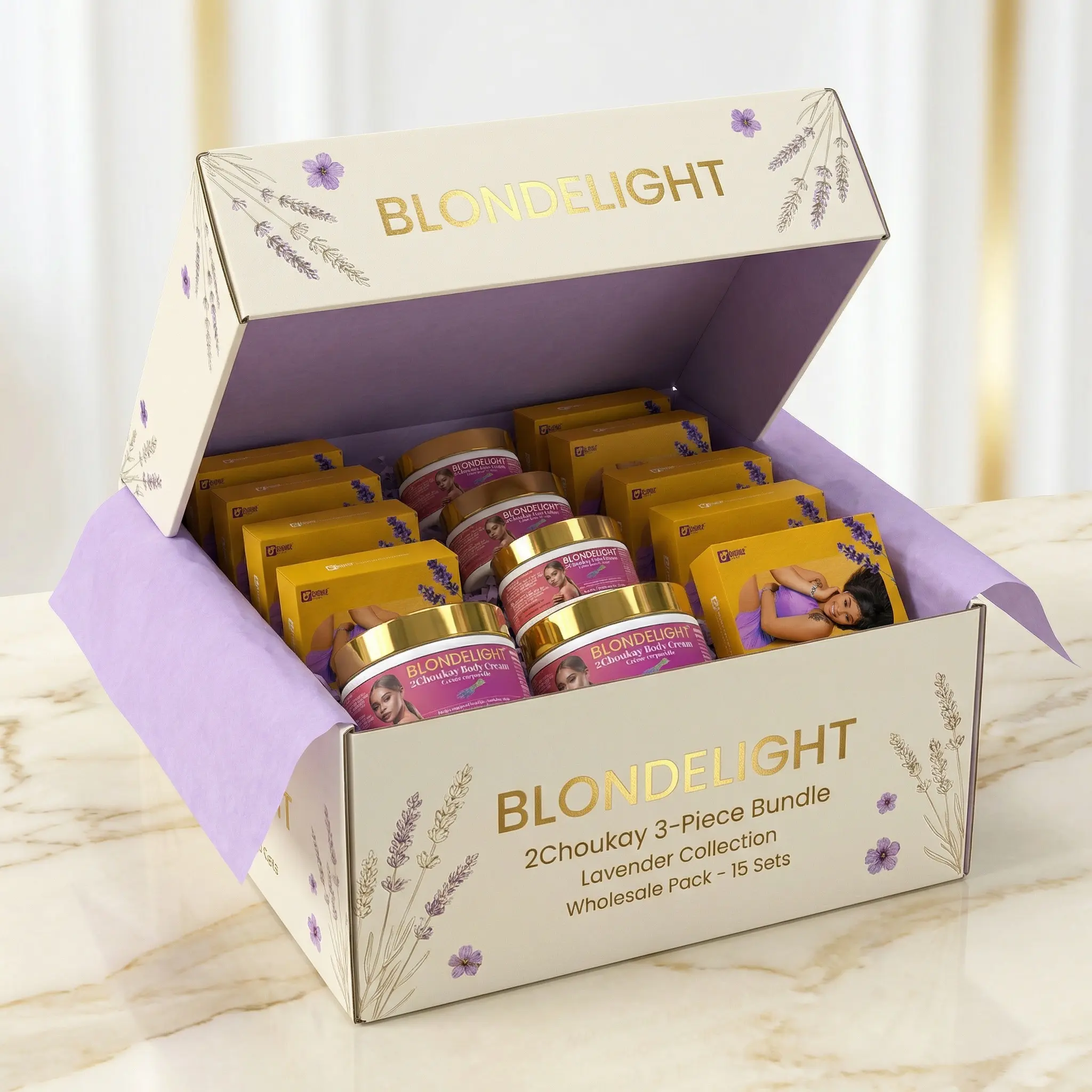 Blondelight Unisex 15-Piece Daily Care Dry Skin Multi-Pack Wholesale Reseller Bundle - Retail Value $2250 Beauty Skincare Kit
