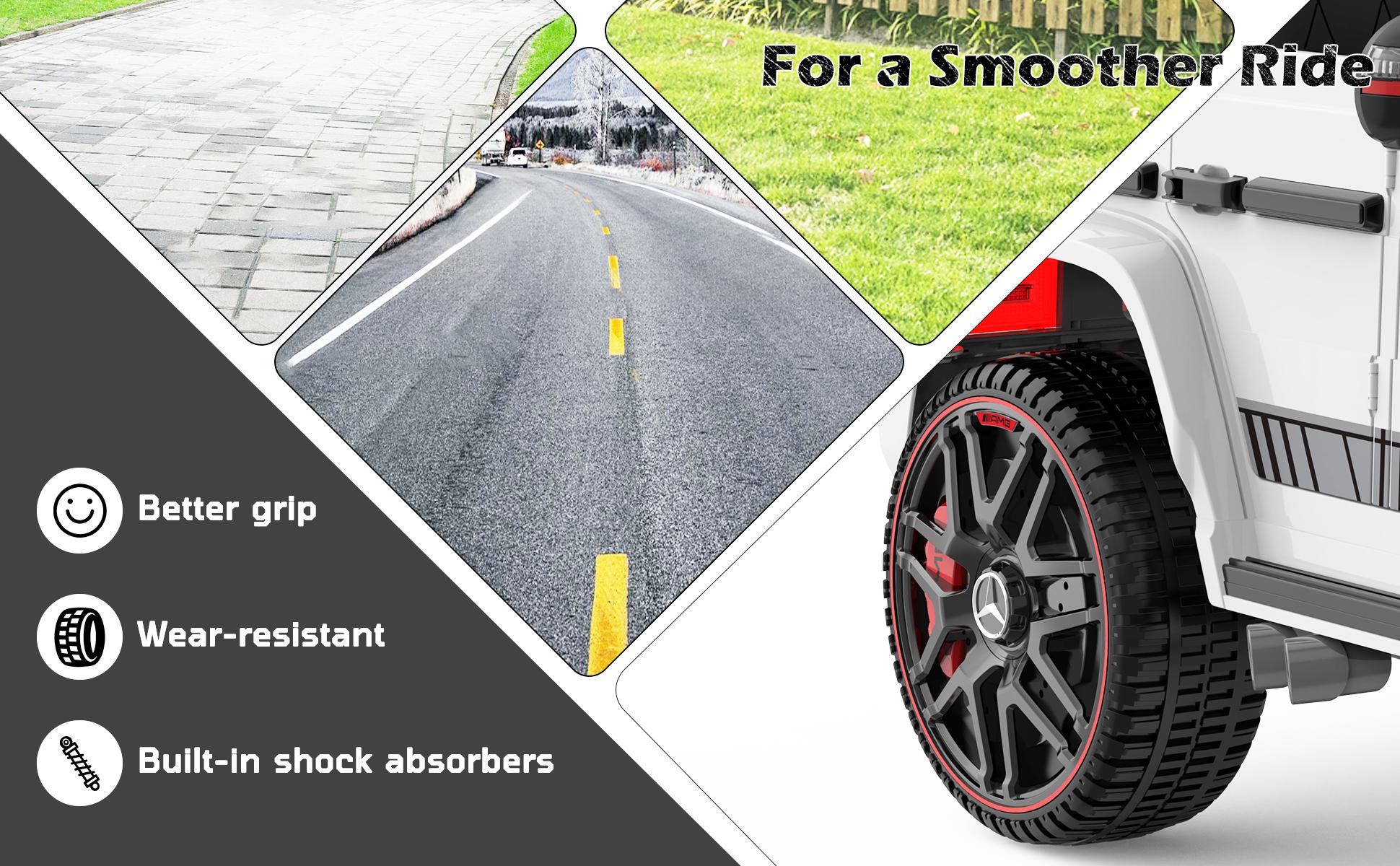 ANPABO Officially Licensed Mercedes-Benz G63 Electric Ride-On Car for Kids with Parent Remote Control LED Headlights Music Player & Horn Soft Start Low Battery Prompt Safe & Fun Kids' Electric Vehicle - Truck