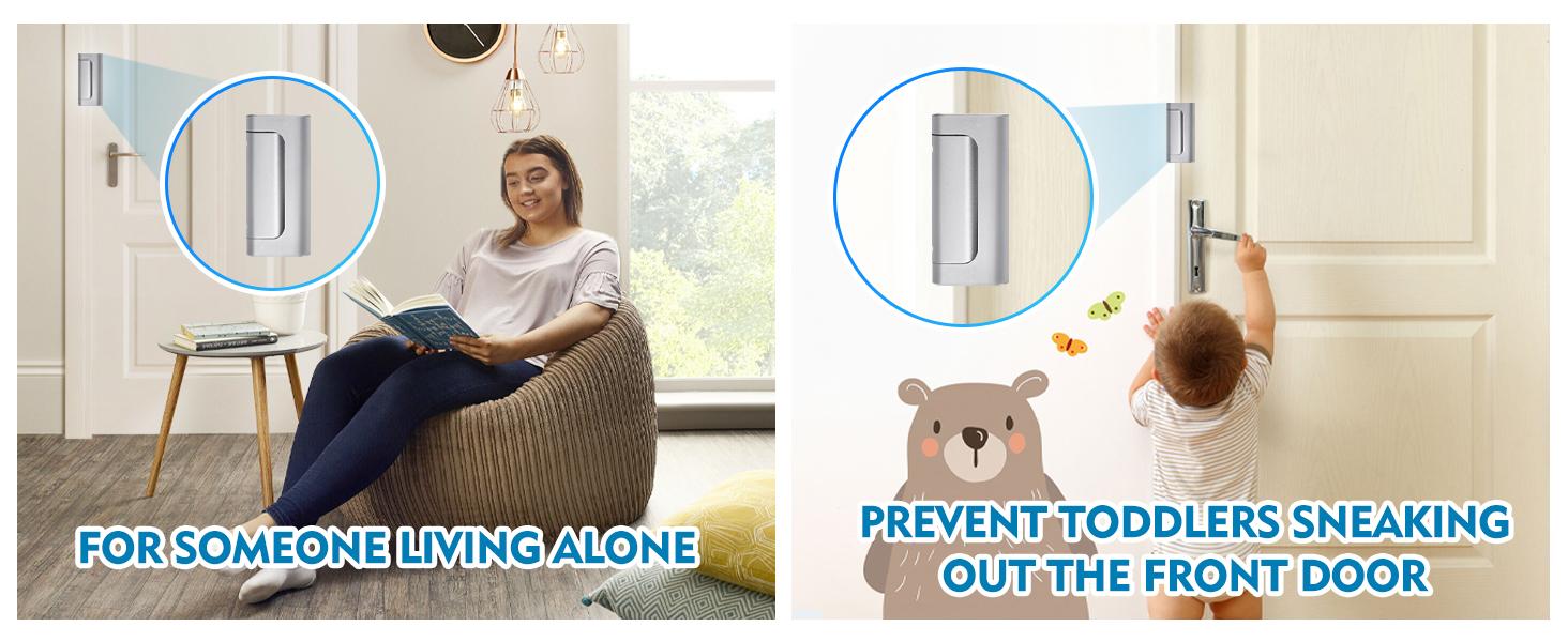 Home Security Door Reinforcement Lock. Door Security Lock Withstand 800 lbs for Inward Swinging Door