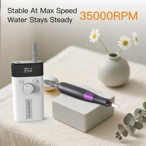 FancyJun Professional Electric Nail Drill Machine FJ-105 with Brushed Motor Stable Power Low Noise Overheat Protection for Beginners Pros-the wire acrylic nail drill manicure,callus remover for home, Electric Nail Drill Kit finger nail