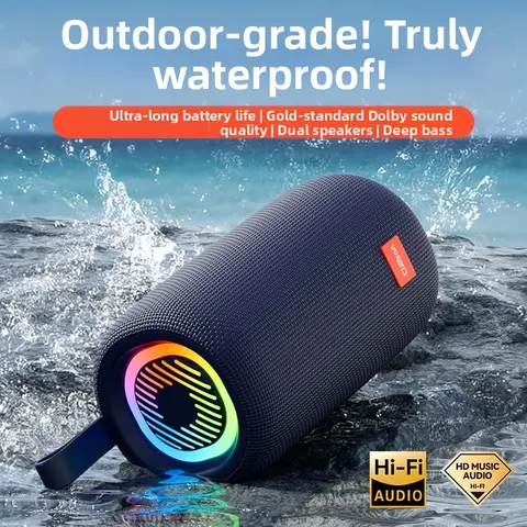 CLAISON 40W Portable Bluetooth Speaker - Bluetooth 5.3, IPX7 Waterproof, Dual Drivers, 9D Surround Sound, Auxiliary Input, Suitable for Home Use, Outdoor Camping, Father's Day Gifts, Auxillary Input