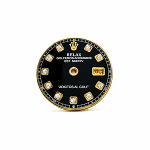 “Relax” inspired black diamond dial