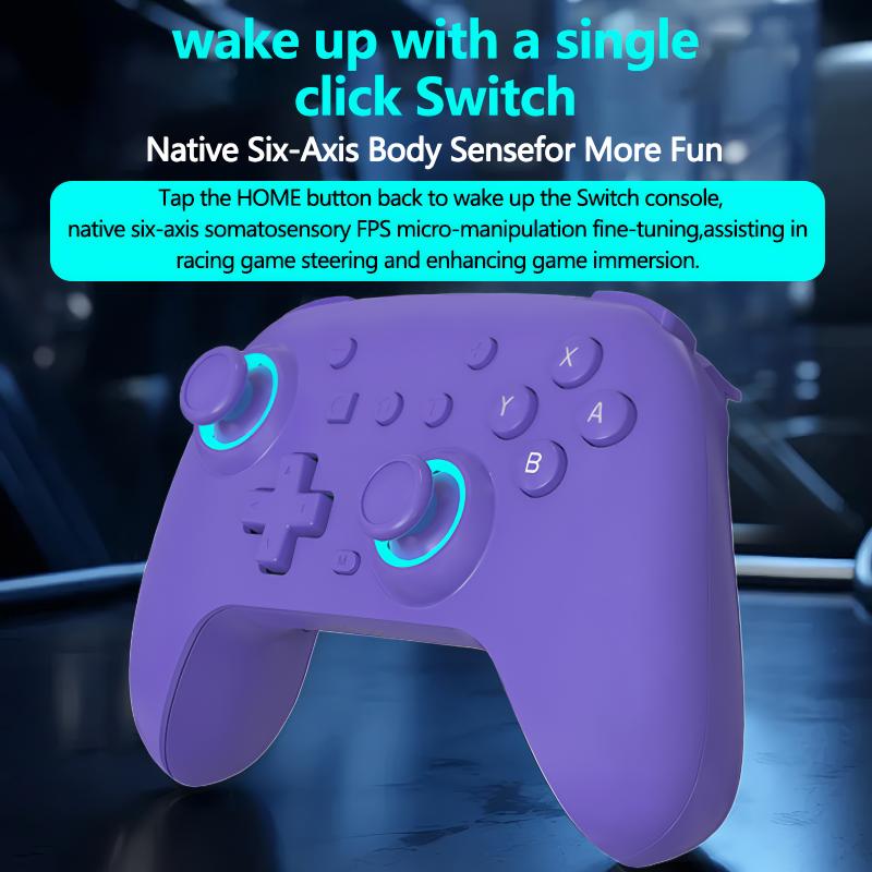 YUYIU Wind Chaser 1 Multi-Platform Wireless Controller for Switch PC Steam with Hall Effect Joystick Dual Vibration Macro Back Buttons 1000Hz Polling 6-Axis Gyro & Turbo