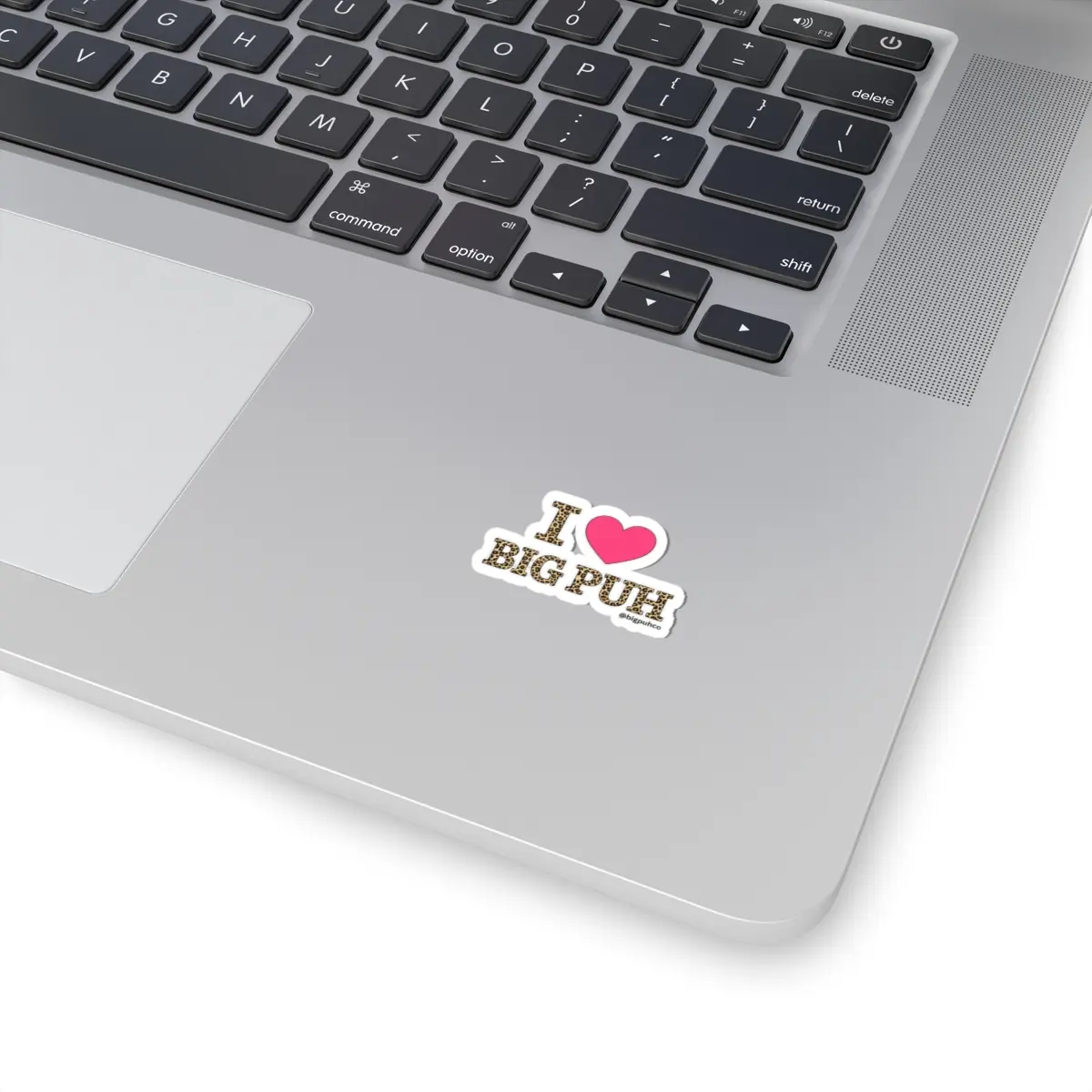 I Heart Big Puh Kiss-Cut Stickers | Pink Heart, Laptop Decal