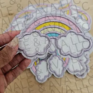 Rainbow Clouds Hat Patch (1 Patch)