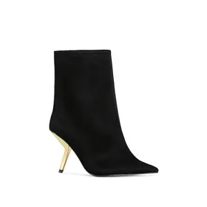 QUINNEY-BLACK LIQUID LUXE STILETTO BOOTIE