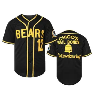 Bad News Bears 1976 Movie Replica Jersey, Chico's Bail Bonds Stitched Baseball Jersey - Kelly Leak #3 Tanner Boyle #12, Breathable Polyester for Men