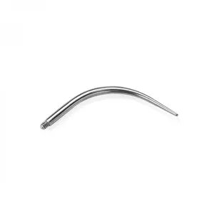 Curved Internally Threaded Jewelry Applicator - 316L Stainless Steel
