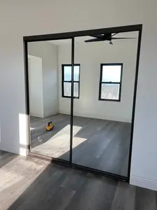 Bronze Sliding Mirror Closet Door Set