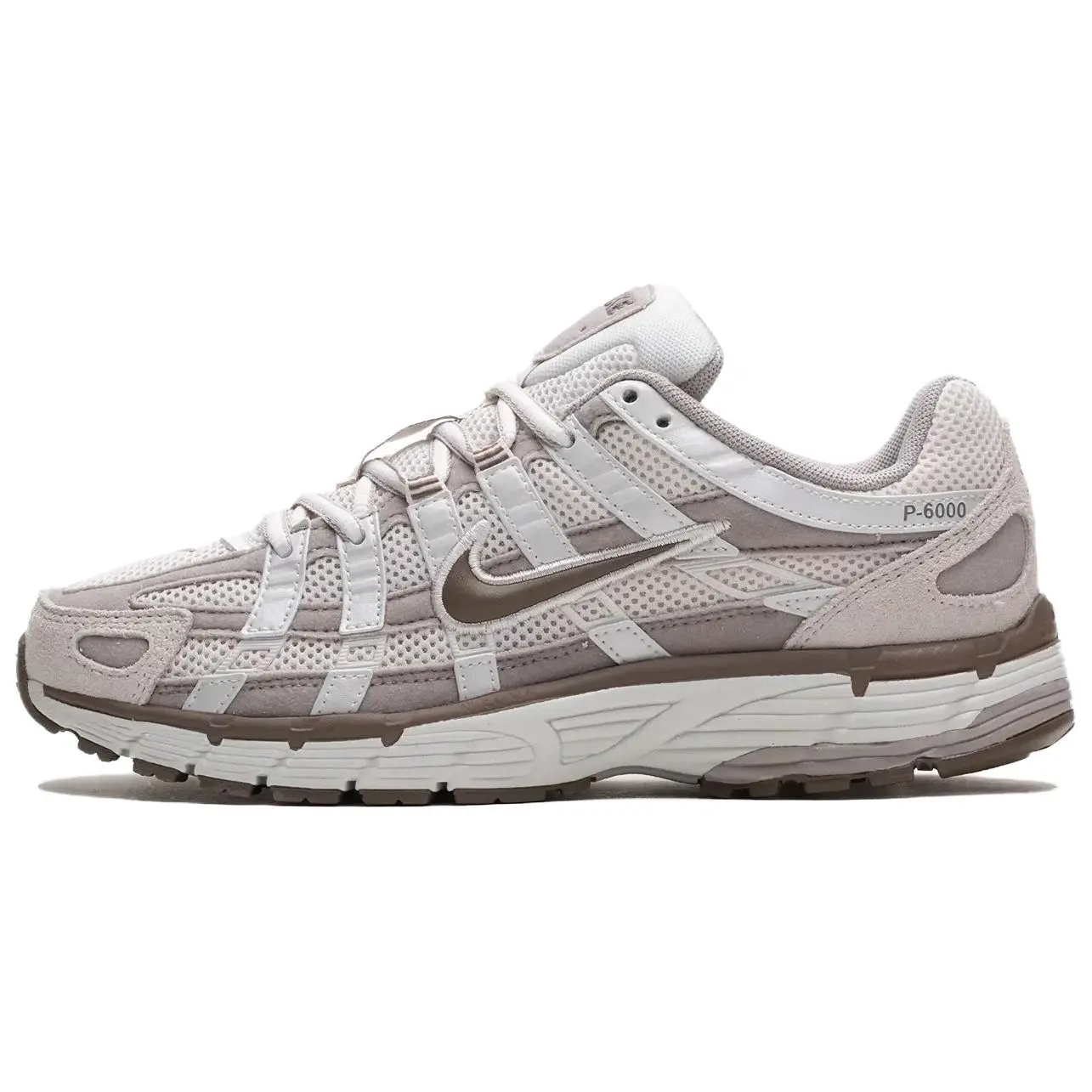 Women's Nike Wmns P-6000 'Phantom Mink Brown' Casual Sneakers, Breathable Mesh, Midfoot Lock, Secure Fit, True-To-Size, Non-Marking Soles, for Daily Wear, Short Runs, Athletic