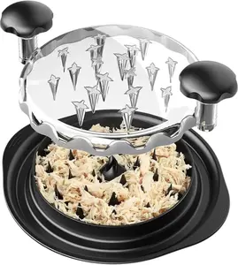 Chicken Shredder, Chicken Shredder Tool Twist Large for Kitchen, Chicken Shredder Tool Twist, Chicken Crusher, Suitable for shredding All Kinds of Meat Products, Black,red