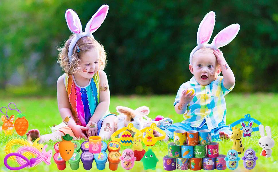 100 Pcs Easter Egg Fillers & Basket Stuffers for Kids – Boys & Girls Easter Party Favors, Classroom Prizes, Goodie Bags, Easter Egg Hunt Toys & Gifts