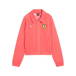 PUMA Womens Scuderia Ferrari Race Jacket Athletic Outerwear Casual - Red