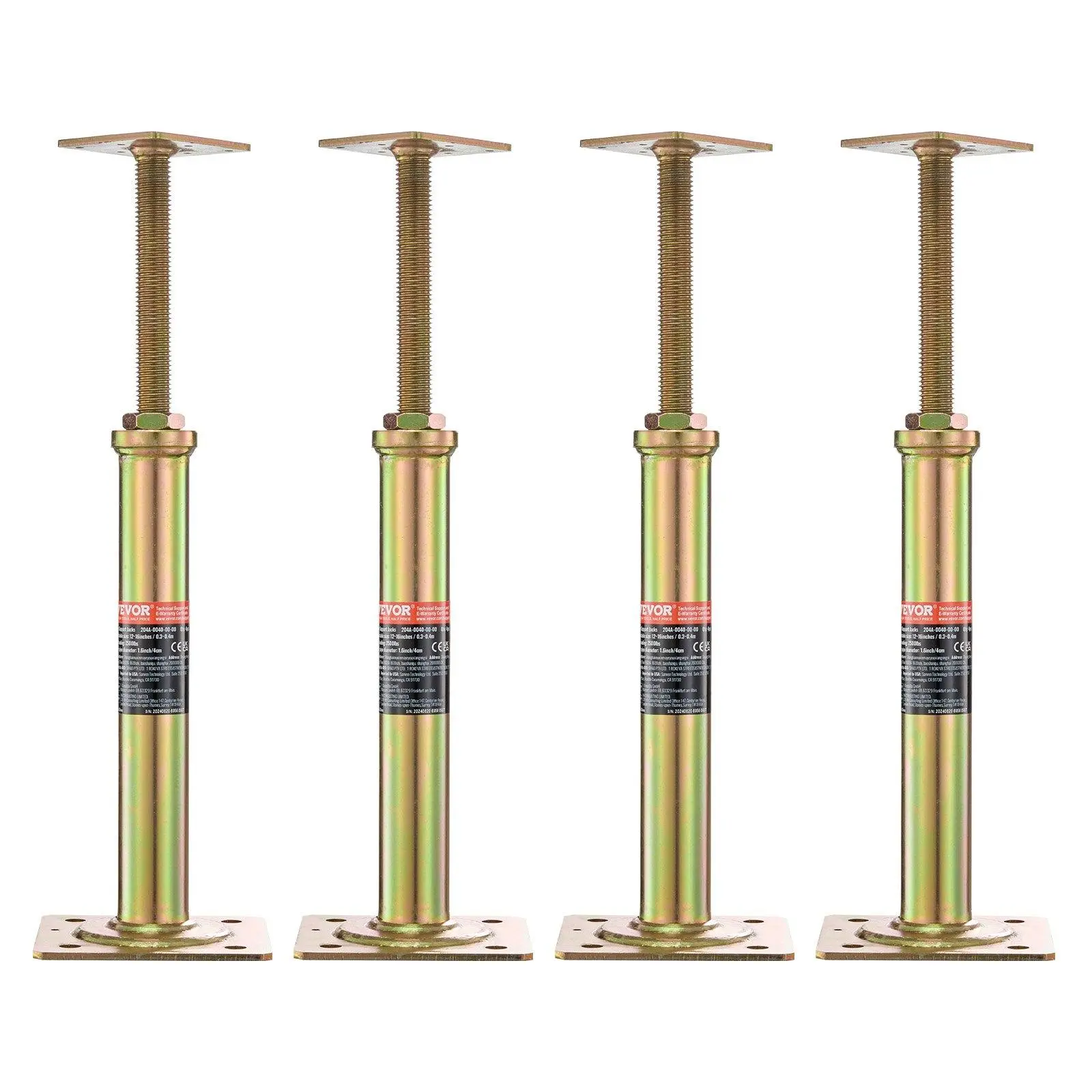 VEVOR Adjustable Floor Jack Post House Floor Leveling Lift 11.6"-16" Height#BackToSchool