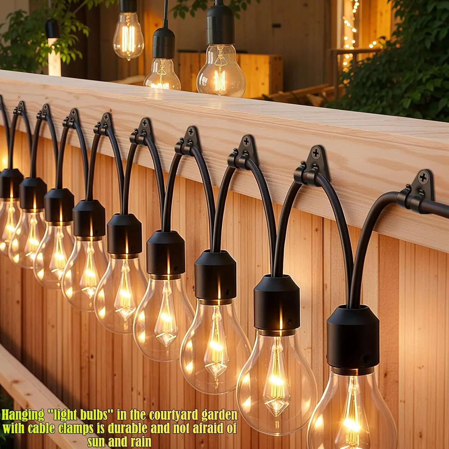 Weatherproof Light Clips Hooks, Outdoor String Light Hanger Clips, Christmas Fairy Light Cable, Holiday Decor Accessories, Versatile, Durable, Easy Installation, Festive