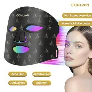 CONLWIN Red Light Therapy Mask for Face , 8 Modes Ultra Lightweight Red Light Mask with 850nm Near Infrared, 2000mAh Rechargeable Portable LED Face Mask light therapy with Timer for Anti-Aging at Home