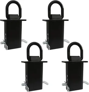 4-8 Pack 16200Lbs Trailer Stake Pocket D Ring Tie Downs Fit for Flated Trucks and Trailers with Standard 2" X 4" Stake Pockets