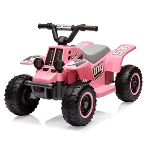 ATV for Kids, 6V Battery Powered Toddler 4 Wheeler w/Music, Light, 1.5mph Max Speed, Kids ATV 4 Wheeler 3+ Years, Pink
