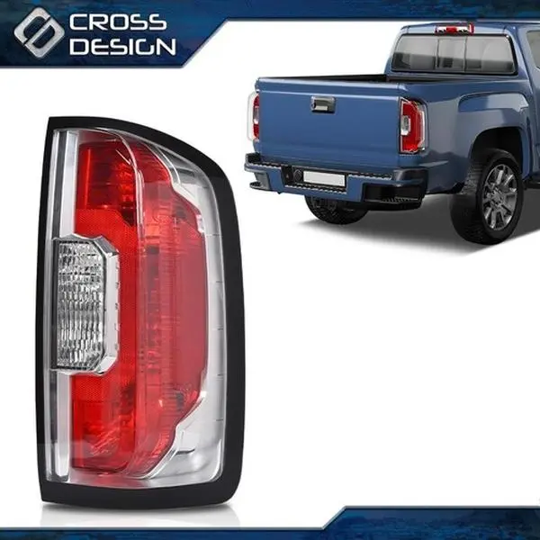 CROSSDESIGN Durable ABS Plastic Rear Right Tail Light Brake Lamp with Bulbs - 1 x Right Tail Lights, Car Mod, Easy Install, Factory Direct Car Lighting for 2015-2020 GMC Canyon (Fits 2015-2018 Models)