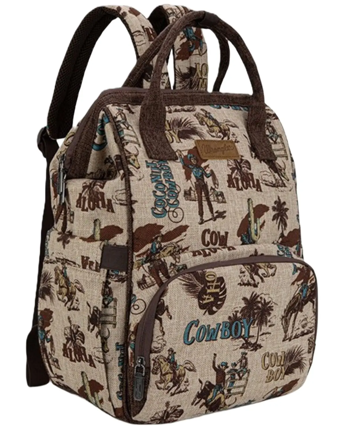 Wrangler Unisex Vintage Retro Cowboy Cool Print Backpack - Wg60-9110 Tn