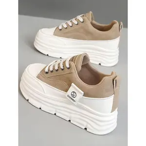 Women's Fashionable Low Top Platform Sneakers, Casual Comfortable Breathable Sports Shoes, All-match Round Toe Shoes for Daily Wear Casual Sneakers Sneaker ShoesGift