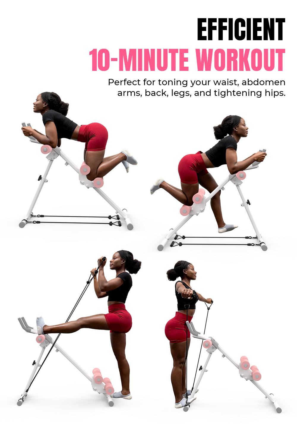 RELIFE REBUILD YOUR LIFE Adjustable Ab Machine Foldable Ab Trainer Equipment for Abs, Waist, Arms & Legs | Home Gym Beginner-Friendly Waist Trainer