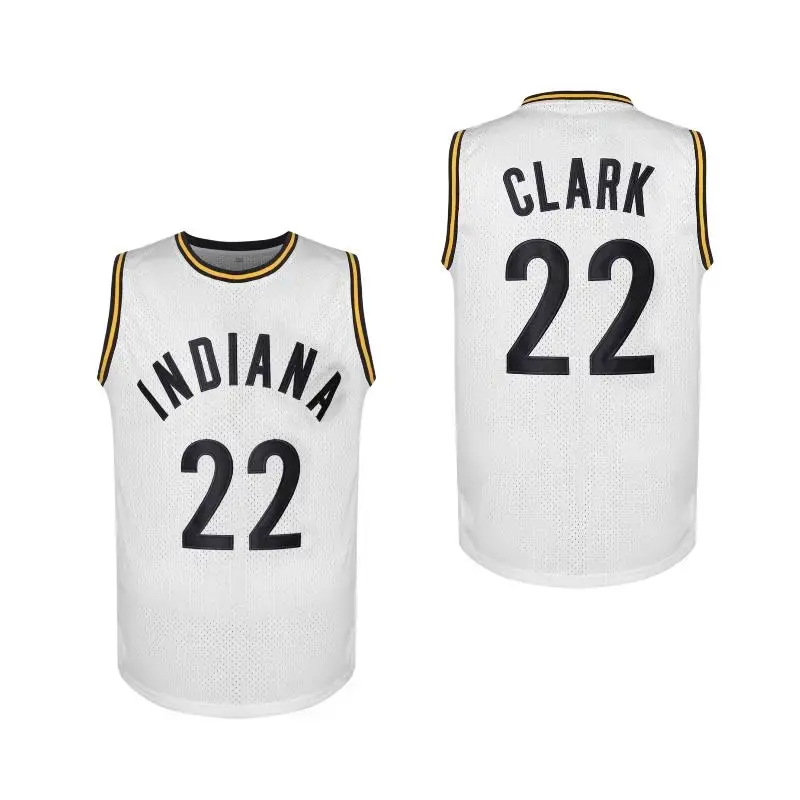 Clark Basketball Jersey #22 Comfortable Sleeveless Sports Training Uniform with V-Neck Design, Team Sports Uniform | Relaxed Fit Jersey | Glossy Fabric, Sizes S-3XL
