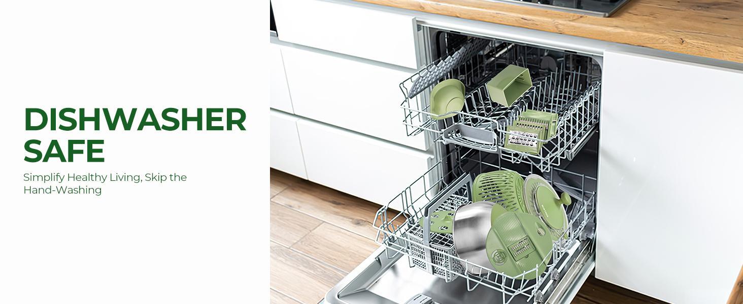 SUSTEAS 5-in-1 Salad Maker – Vegetable/Fruit Chopper with Strainer & Filter – Fast Prep Kitchen Utensil