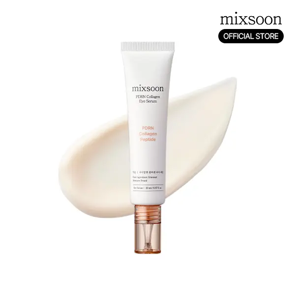 [mixsoon Official] PDRN Collagen Eye Serum 0.68 Fl. Oz / 20ml — Eye Bags Care, Peptide, Hydrating, Lightweight dropper, Korean Glass Skin Care