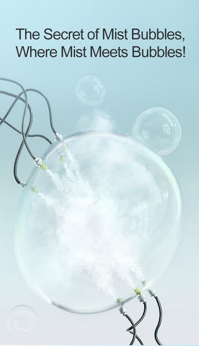 New Fog Bubble Machine with Paddles – Smoke Bubble Wand, Bounceable Bubbles Like Ping Pong, Lights & Music, Fun Outdoor Toy for Kids, Gift for Boys & Girls summerwins