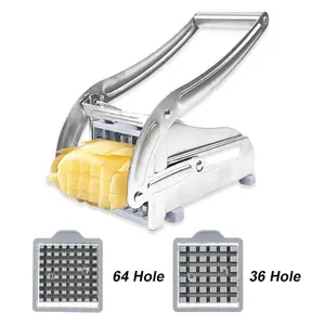 Manual French Fry Cutter with 2Blades,Stainless Steel Potato Slicer forFries,Carrots & Cucumbers, Kitchen Air FryerMate,Perfect fruit vegetable Slicer