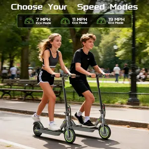 A MAXSHOT Kid Electric Scooter for 8+, 350W Motor,19Mph, 12-18 Miles Range, 8.5" Solid Tire, Folding ElectricScooter for Kids with App Control, Cruise Control, DualBraking
