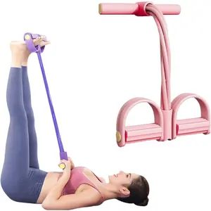 2026 Upgrade Multifunction Tension Rope or Exercise Sit Up Exercise Equipment,Pedal Ankle Puller,Bands-8 Tube Pedal Ankle Puller for Women Men total body training leg stretch rope exercise resistance bands