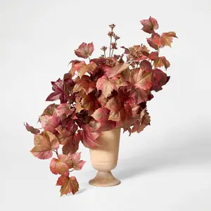 22" Mixed Fall Artificial Leaf Arrangement Red - Threshold designed with Studio McGee
