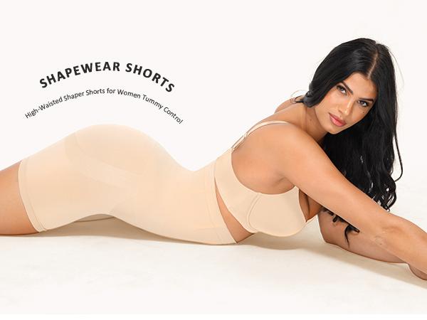 FeelinGirl  Tummy Control Shapewear Shorts Shaper for Women High-Waisted Thigh Fashion Comfort Womenswear Nylon Leg Fit