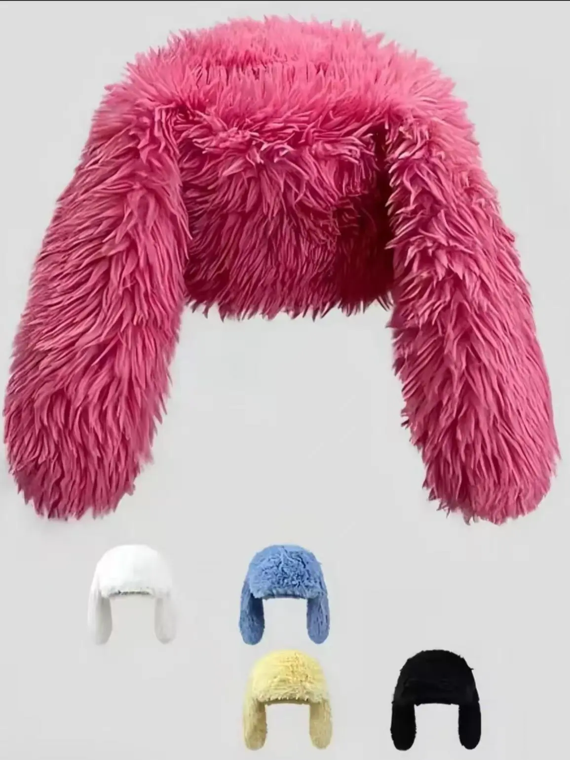 Cute Long Bunny Ear Plush Hat, Funny Costume Accessories, Fashion Streetwear Photo Shooting, Sending Small gifts To Family Members, Unisex Warm Winter Cap Party Events Props Party Decoration Suppliesops Party Decoration Supplies