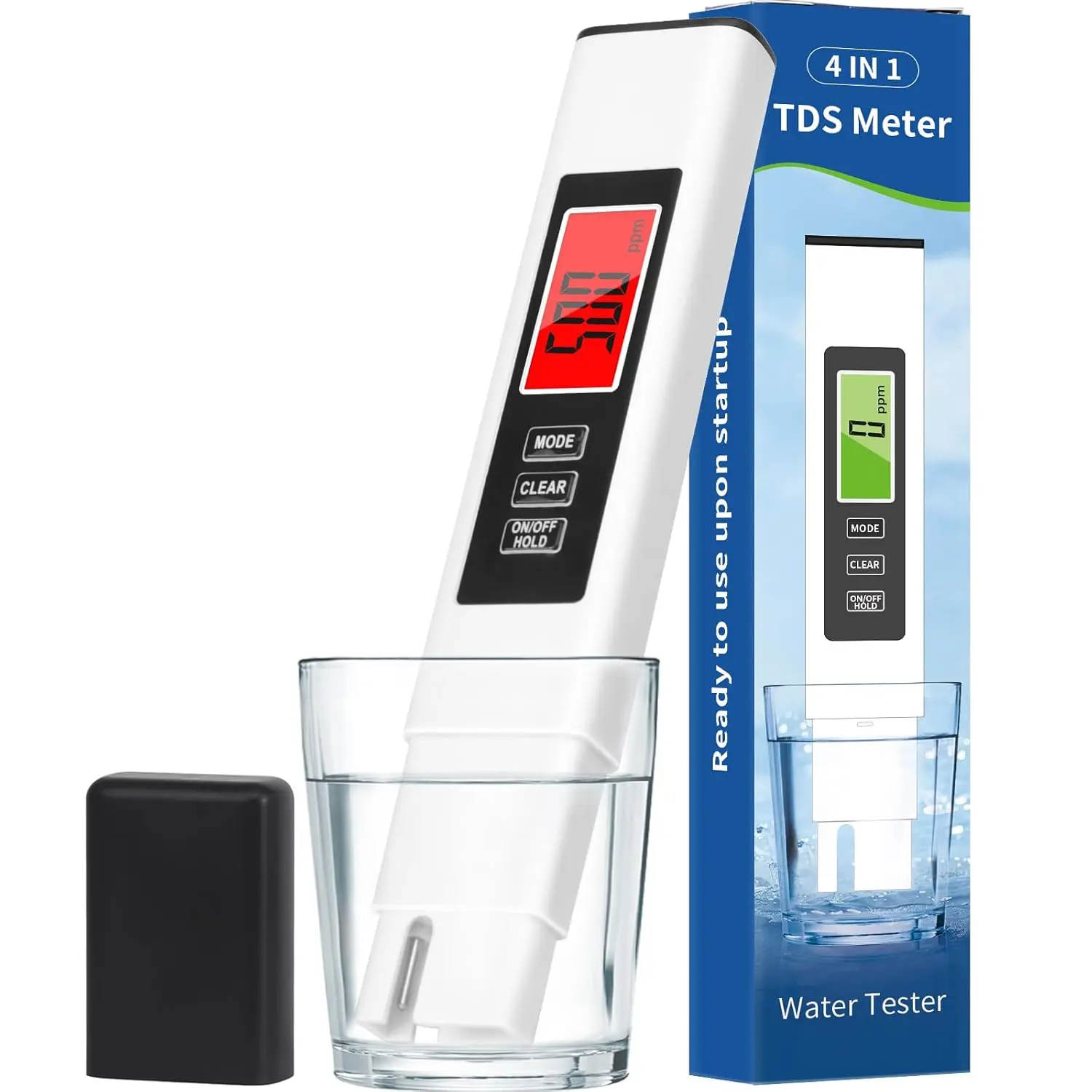 New 4 in 1 TDS Meter, TDS Meter Digital2pcs Water Tester,TDS EC and Temperature (° C/° F) Meter, Used for Drinking Water and RO/DI Systems Swimming Pool