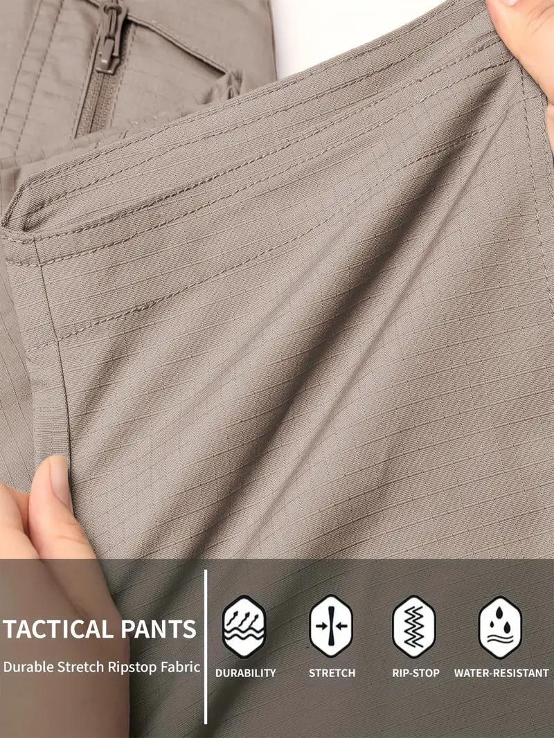 HOMUG Men's Solid Color Tactical Work Pants,230g/m&sup2; new fabric，with Multiple Pockets and Zipper Closures, Durable Outdoor Training Pants, Available in Multiple Colors, Fishing, outdoor activities, work, hiking, camping，Suitable for Spring and Autumn Wear.