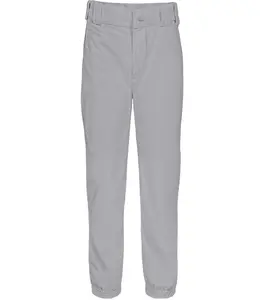 Penveer Pull-Up Youth Baseball Pants, Quarter Open Fly Boys Baseball Pants with Durable Snap & Elastic Bottom, T Ball Pants - (Grey)